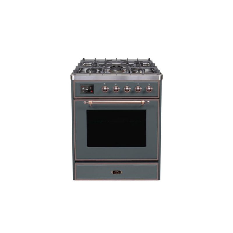 ILVE 30" Majestic II Series Gas Burner and Electric Oven Range with 5 Sealed Burners (UM30DNE3)