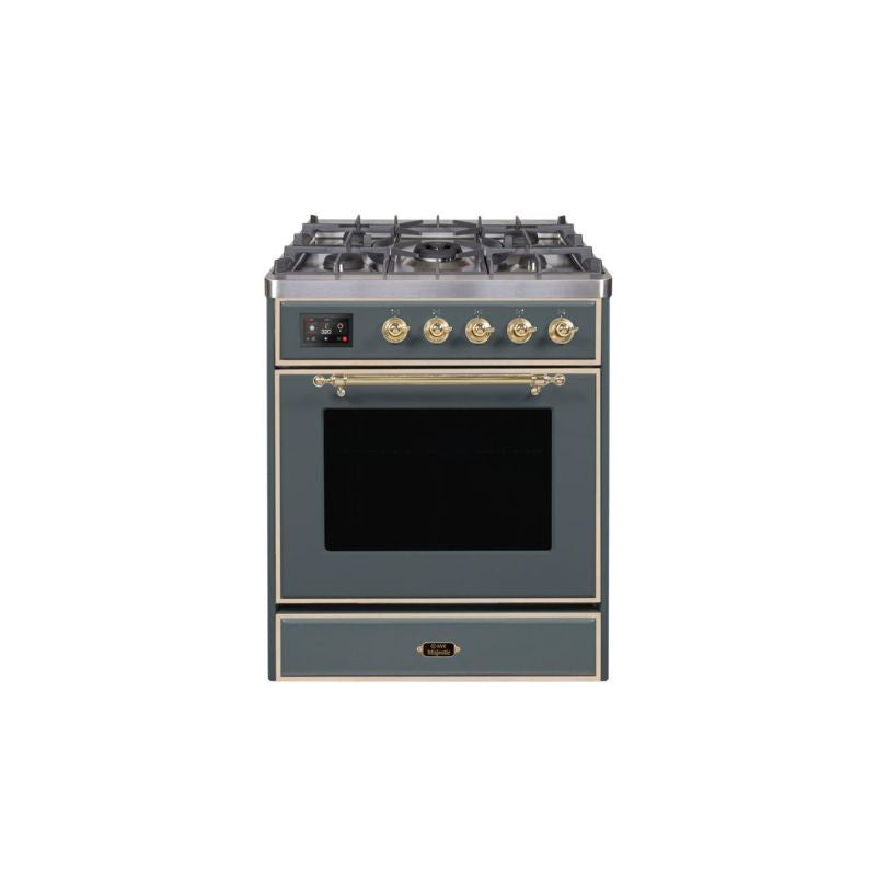 ILVE 30" Majestic II Series Gas Burner and Electric Oven Range with 5 Sealed Burners (UM30DNE3)