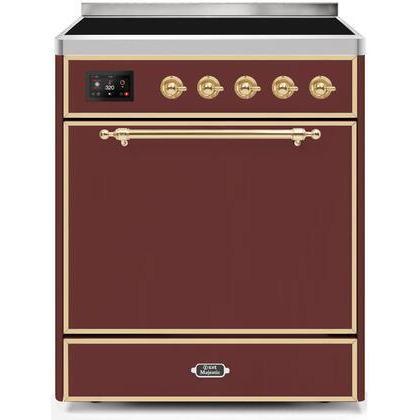 ILVE 30" Majestic II Series Induction Range with 4 Elements 2.3 cu. ft. Total Oven Capacity TFT Oven Control Display (UMI30QNE3)