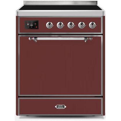 ILVE 30" Majestic II Series Induction Range with 4 Elements 2.3 cu. ft. Total Oven Capacity TFT Oven Control Display (UMI30QNE3)