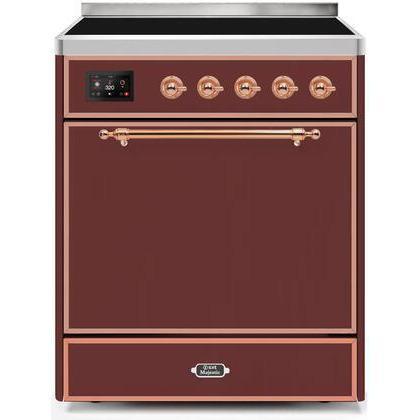 ILVE 30" Majestic II Series Induction Range with 4 Elements 2.3 cu. ft. Total Oven Capacity TFT Oven Control Display (UMI30QNE3)