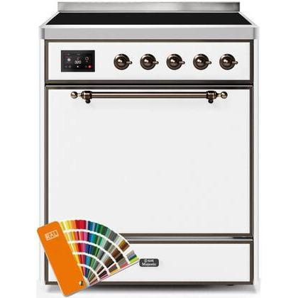 ILVE 30" Majestic II Series Induction Range with 4 Elements 2.3 cu. ft. Total Oven Capacity TFT Oven Control Display (UMI30QNE3)