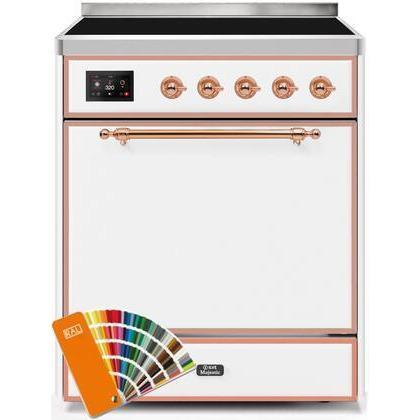 ILVE 30" Majestic II Series Induction Range with 4 Elements 2.3 cu. ft. Total Oven Capacity TFT Oven Control Display (UMI30QNE3)