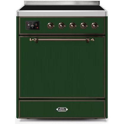 ILVE 30" Majestic II Series Induction Range with 4 Elements 2.3 cu. ft. Total Oven Capacity TFT Oven Control Display (UMI30QNE3)