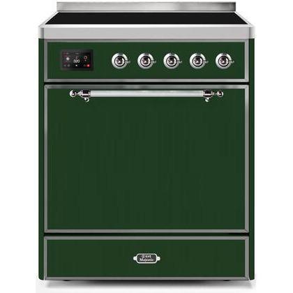 ILVE 30" Majestic II Series Induction Range with 4 Elements 2.3 cu. ft. Total Oven Capacity TFT Oven Control Display (UMI30QNE3)
