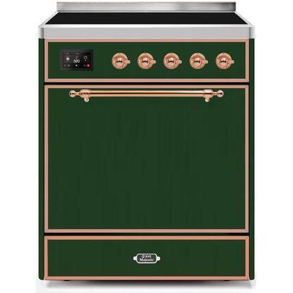 ILVE 30" Majestic II Series Induction Range with 4 Elements 2.3 cu. ft. Total Oven Capacity TFT Oven Control Display (UMI30QNE3)