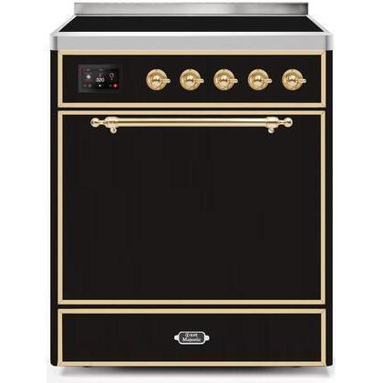 ILVE 30" Majestic II Series Induction Range with 4 Elements 2.3 cu. ft. Total Oven Capacity TFT Oven Control Display (UMI30QNE3)