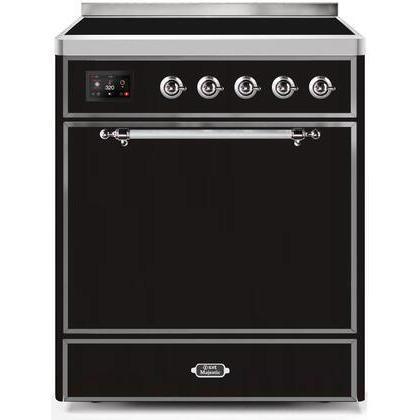 ILVE 30" Majestic II Series Induction Range with 4 Elements 2.3 cu. ft. Total Oven Capacity TFT Oven Control Display (UMI30QNE3)