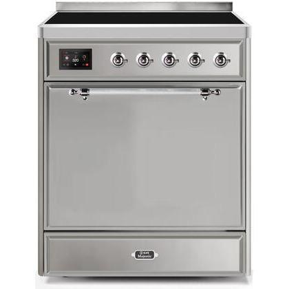 ILVE 30" Majestic II Series Induction Range with 4 Elements 2.3 cu. ft. Total Oven Capacity TFT Oven Control Display (UMI30QNE3)