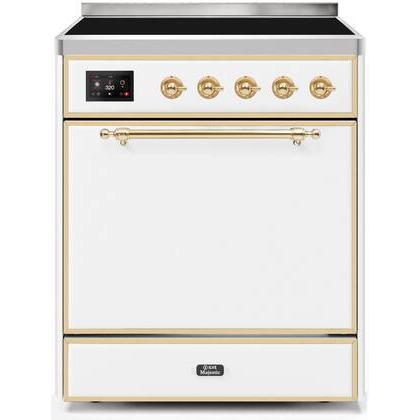 ILVE 30" Majestic II Series Induction Range with 4 Elements 2.3 cu. ft. Total Oven Capacity TFT Oven Control Display (UMI30QNE3)