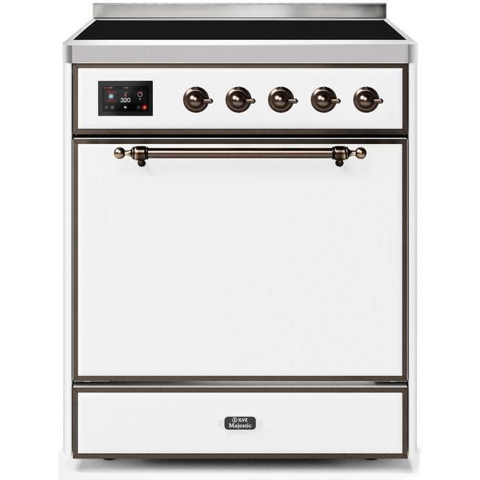 ILVE 30" Majestic II Series Induction Range with 4 Elements 2.3 cu. ft. Total Oven Capacity TFT Oven Control Display (UMI30QNE3)