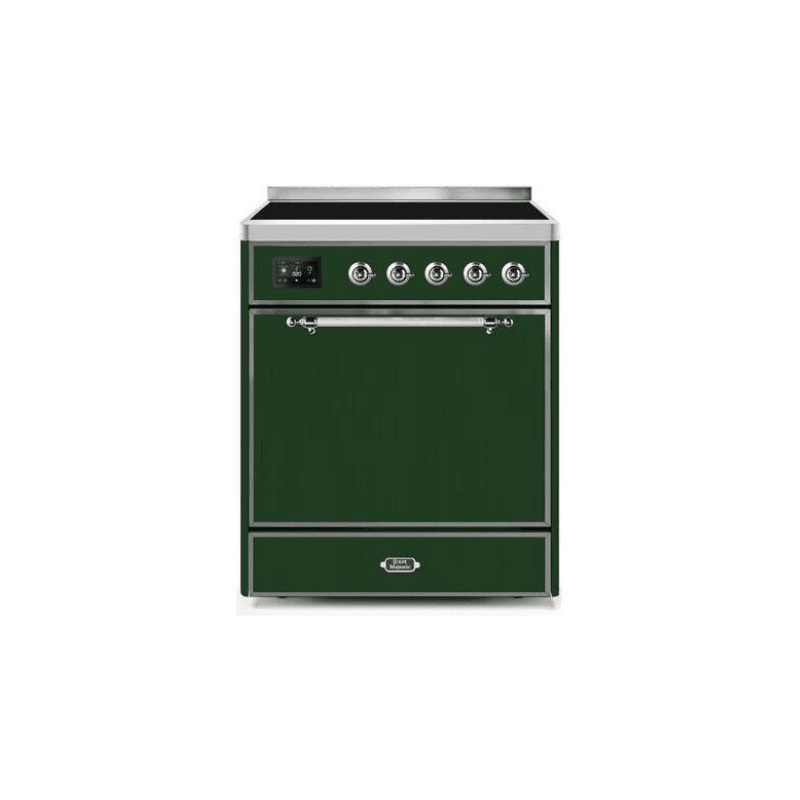 ILVE 30" Majestic II Series Induction Range with 4 Elements 2.3 cu. ft. Total Oven Capacity TFT Oven Control Display (UMI30QNE3)