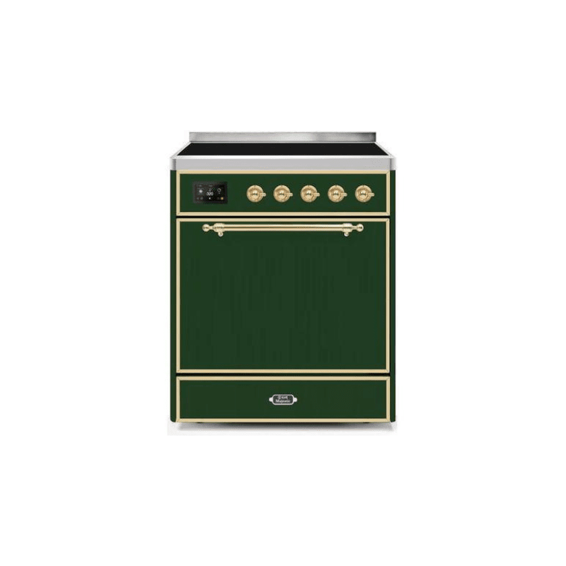 ILVE 30" Majestic II Series Induction Range with 4 Elements 2.3 cu. ft. Total Oven Capacity TFT Oven Control Display (UMI30QNE3)