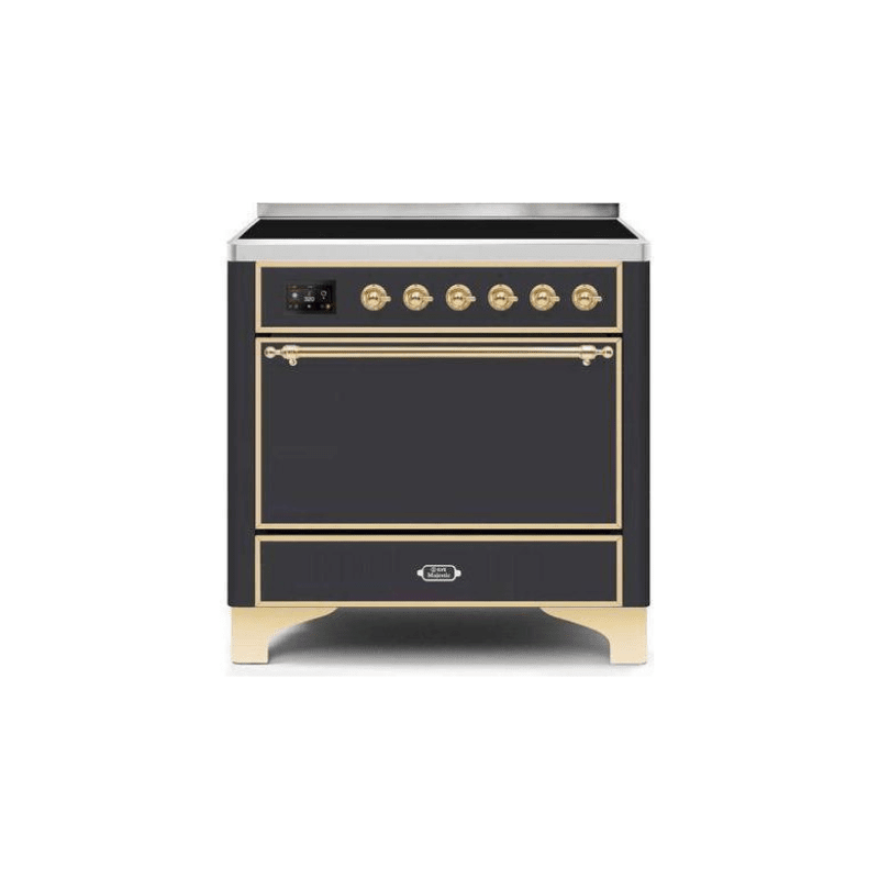 ILVE 36 Inch Majestic II Series Induction Range with 5 Elements 3.5 cu. ft. Oven Capacity TFT Oven Control Display Solid Door (UMI09QNS3)