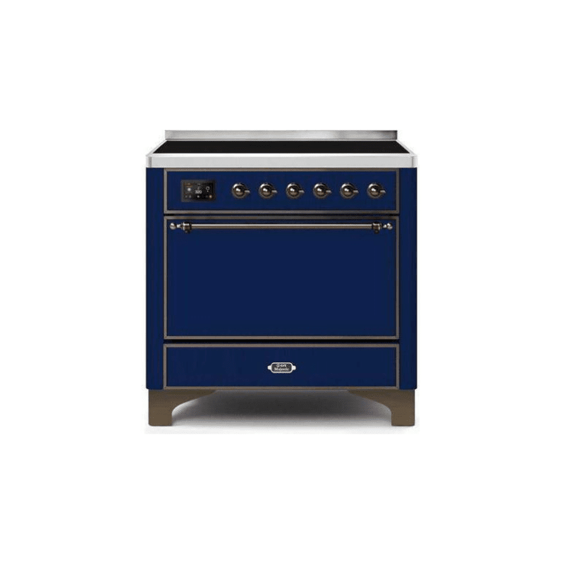 ILVE 36 Inch Majestic II Series Induction Range with 5 Elements 3.5 cu. ft. Oven Capacity TFT Oven Control Display Solid Door (UMI09QNS3)
