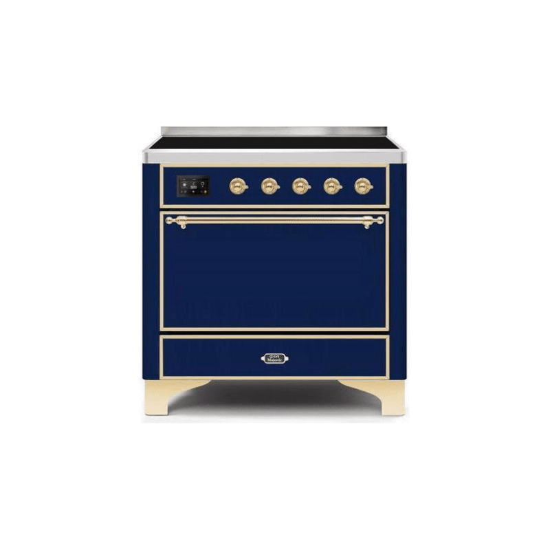 ILVE 36 Inch Majestic II Series Induction Range with 5 Elements 3.5 cu. ft. Oven Capacity TFT Oven Control Display Solid Door (UMI09QNS3)