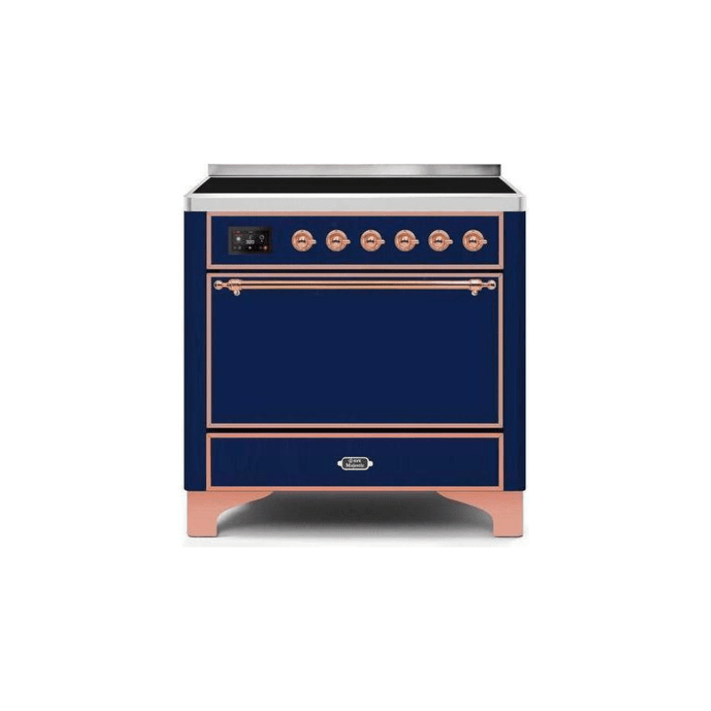 ILVE 36 Inch Majestic II Series Induction Range with 5 Elements 3.5 cu. ft. Oven Capacity TFT Oven Control Display Solid Door (UMI09QNS3)