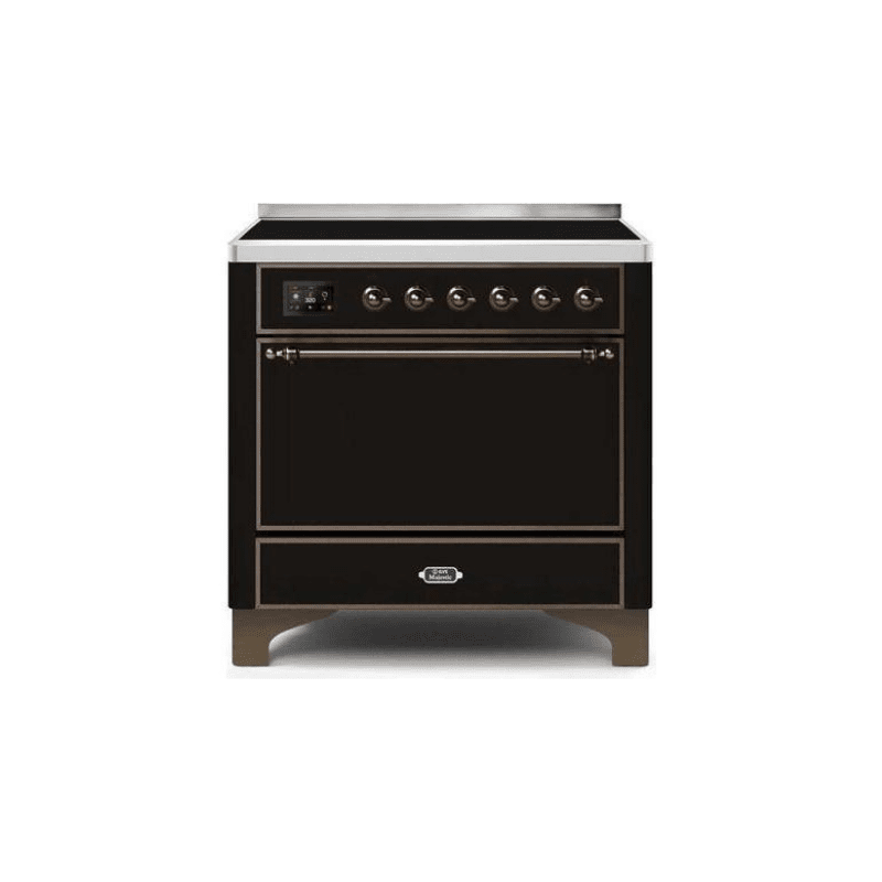 ILVE 36 Inch Majestic II Series Induction Range with 5 Elements 3.5 cu. ft. Oven Capacity TFT Oven Control Display Solid Door (UMI09QNS3)