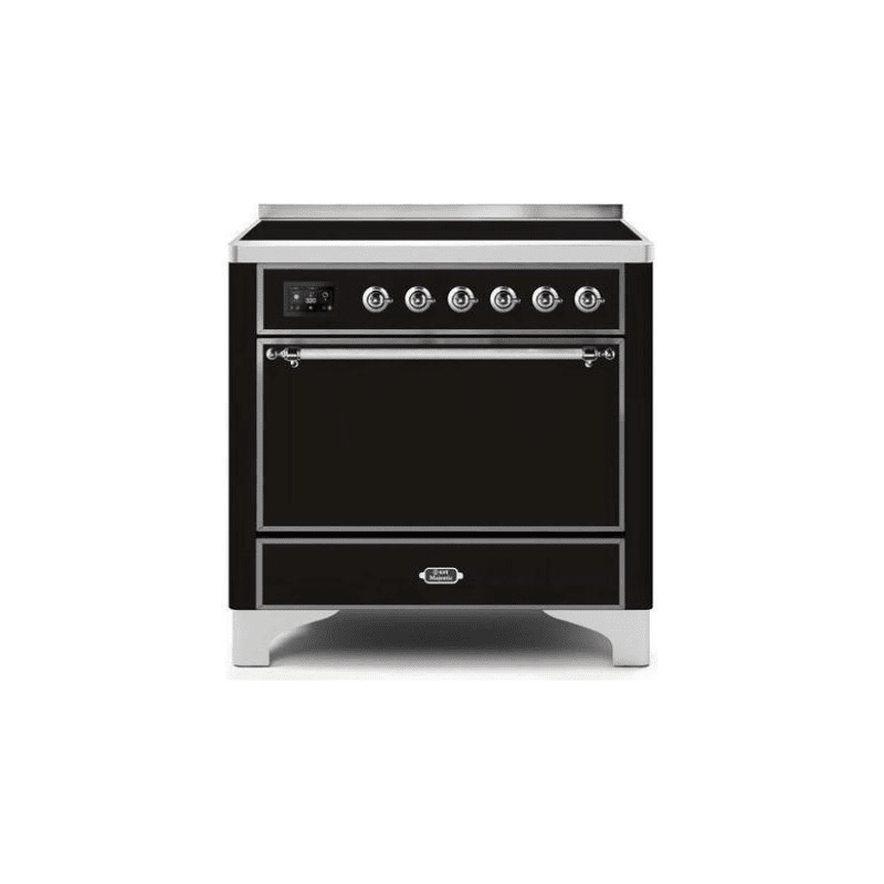 ILVE 36 Inch Majestic II Series Induction Range with 5 Elements 3.5 cu. ft. Oven Capacity TFT Oven Control Display Solid Door (UMI09QNS3)