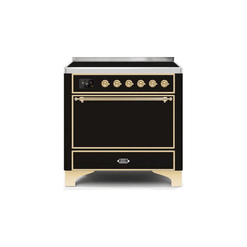 ILVE 36 Inch Majestic II Series Induction Range with 5 Elements 3.5 cu. ft. Oven Capacity TFT Oven Control Display Solid Door (UMI09QNS3)