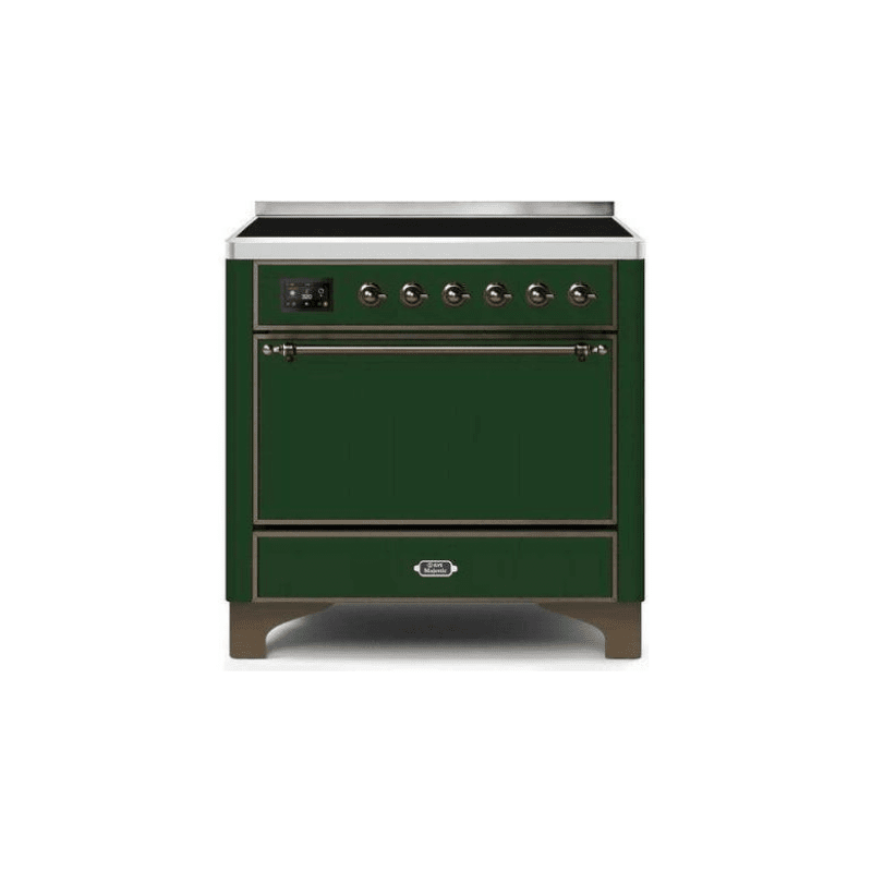 ILVE 36 Inch Majestic II Series Induction Range with 5 Elements 3.5 cu. ft. Oven Capacity TFT Oven Control Display Solid Door (UMI09QNS3)
