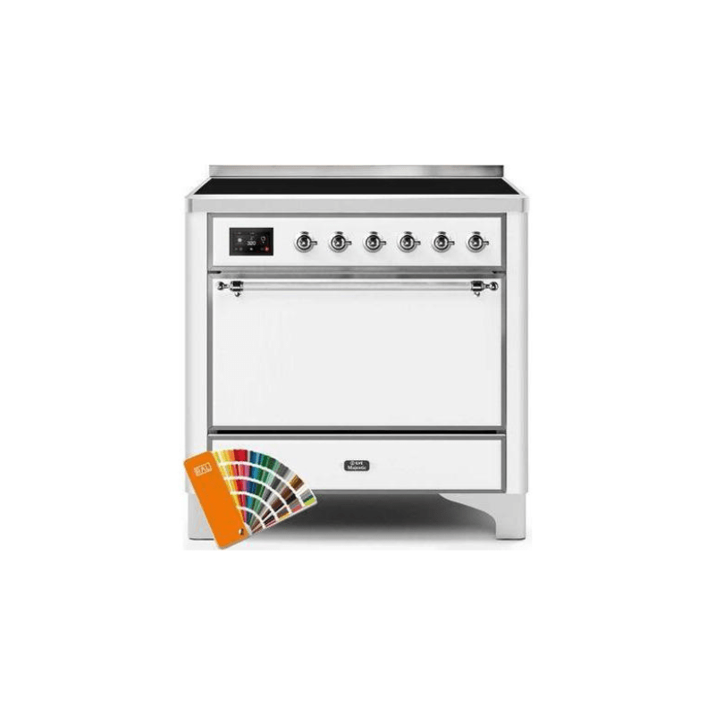 ILVE 36 Inch Majestic II Series Induction Range with 5 Elements 3.5 cu. ft. Oven Capacity TFT Oven Control Display Solid Door (UMI09QNS3)