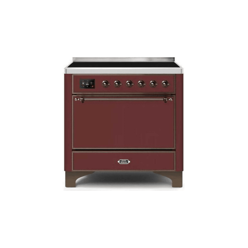 ILVE 36 Inch Majestic II Series Induction Range with 5 Elements 3.5 cu. ft. Oven Capacity TFT Oven Control Display Solid Door (UMI09QNS3)