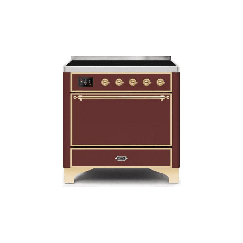 ILVE 36 Inch Majestic II Series Induction Range with 5 Elements 3.5 cu. ft. Oven Capacity TFT Oven Control Display Solid Door (UMI09QNS3)