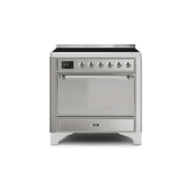 ILVE 36 Inch Majestic II Series Induction Range with 5 Elements 3.5 cu. ft. Oven Capacity TFT Oven Control Display Solid Door (UMI09QNS3)