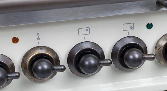 ILVE 36Inch Nostalgie Dual Fuel Range with 5 Sealed Brass Burners 3 cu. ft. Oven UPN90FDM