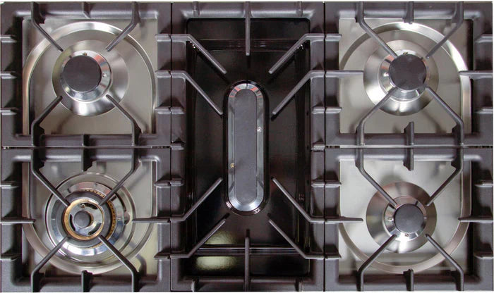 ILVE 36Inch Nostalgie Dual Fuel Range with 5 Sealed Brass Burners 3 cu. ft. Oven UPN90FDM