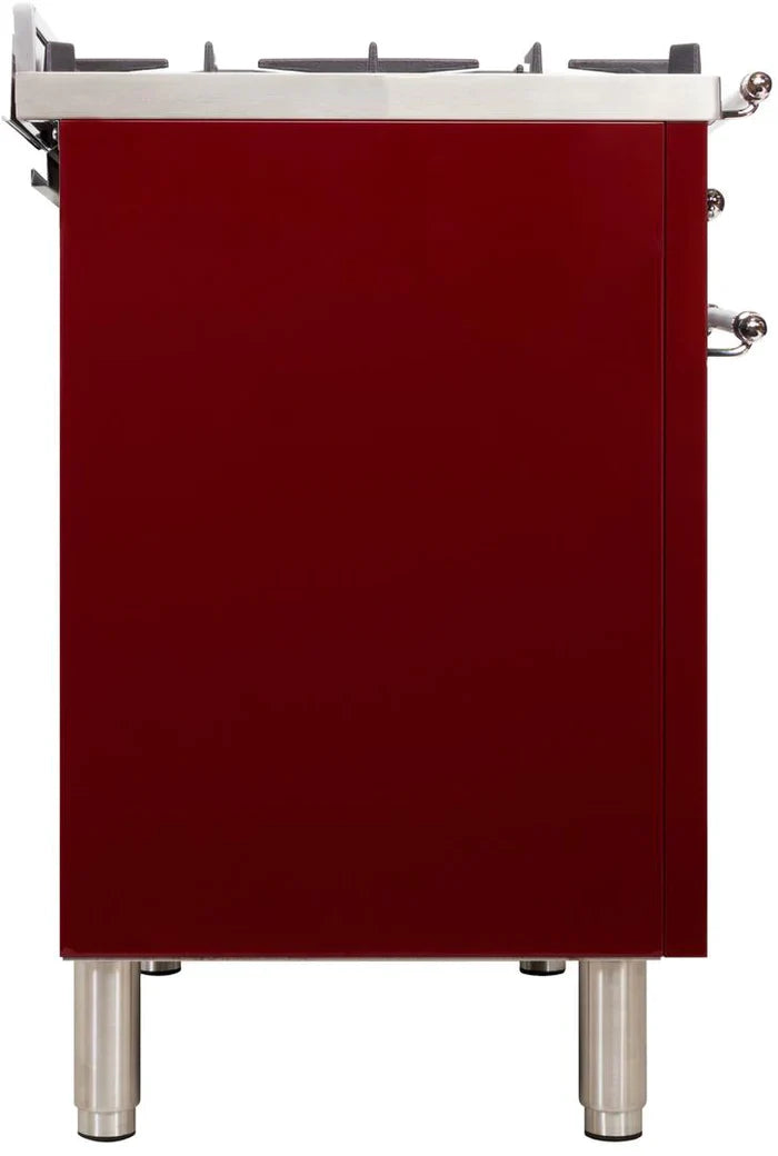 ILVE 36Inch Nostalgie Dual Fuel Range with 5 Sealed Brass Burners 3 cu. ft. Oven UPN90FDM