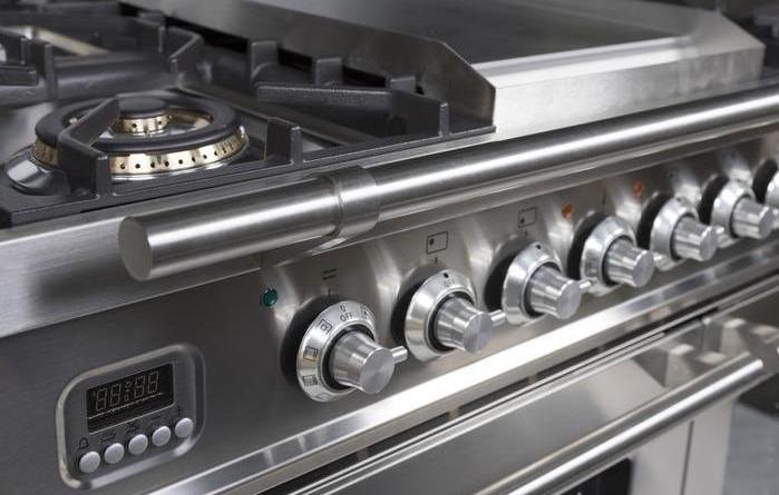 ILVE 36 Inch Professional Plus Series Freestanding Double Oven Dual Fuel Range with 5 Sealed Burners (UPDW90FDM) Chrome Trim