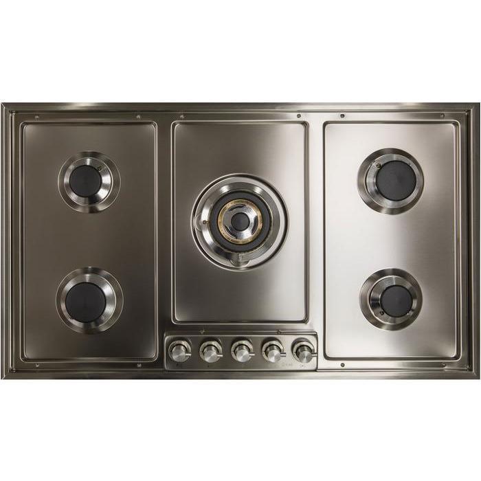 ILVE 36 Inch Stainless Steel Natural Gas/Propane Cooktop UHP95CI/UHP95CILP