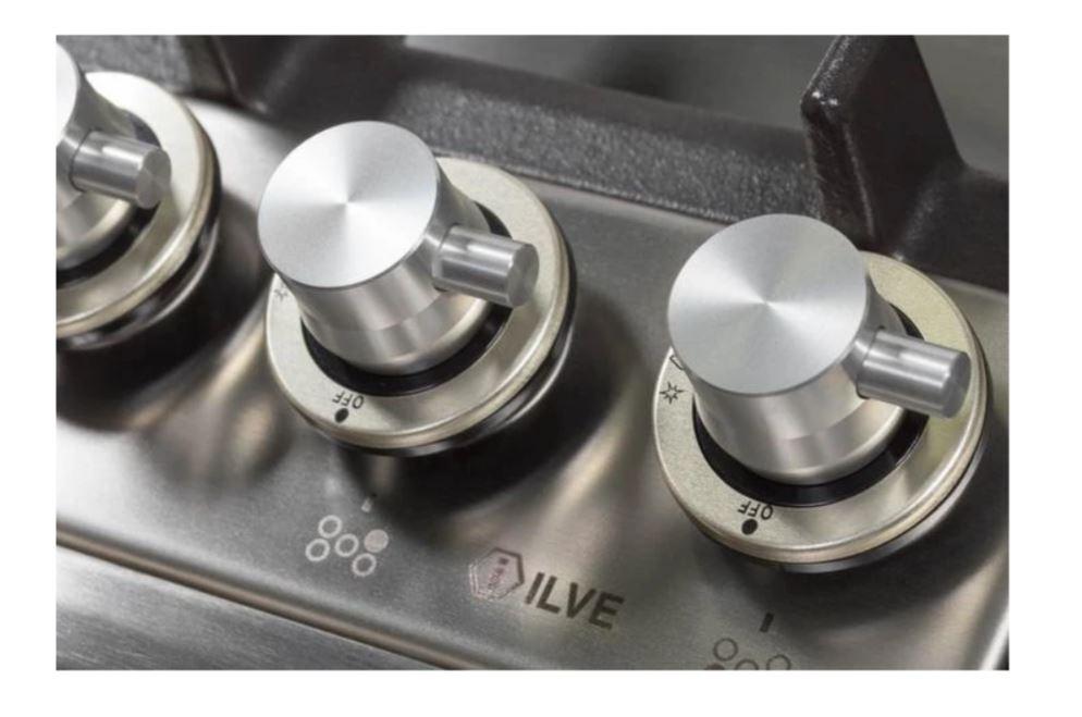 ILVE 36 Inch Stainless Steel Natural Gas/Propane Cooktop UHP95FCI/UHP95FCILP