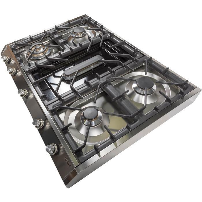 ILVE 36 Inch Stainless Steel Natural Gas/Propane Cooktop UHP965FDI/UHP965FDILP