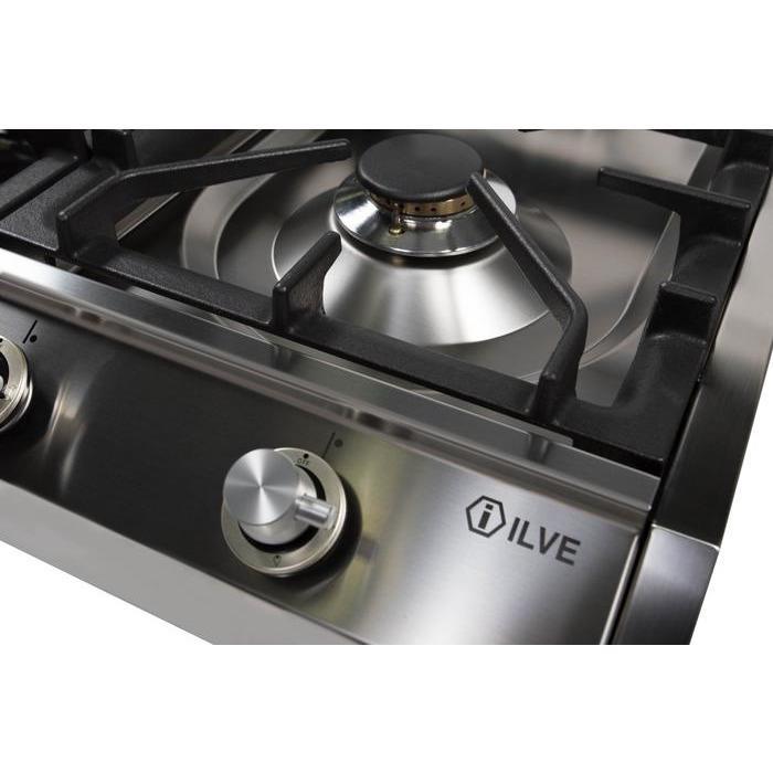 ILVE 36 Inch Stainless Steel Natural Gas/Propane Cooktop UHP965FDI/UHP965FDILP