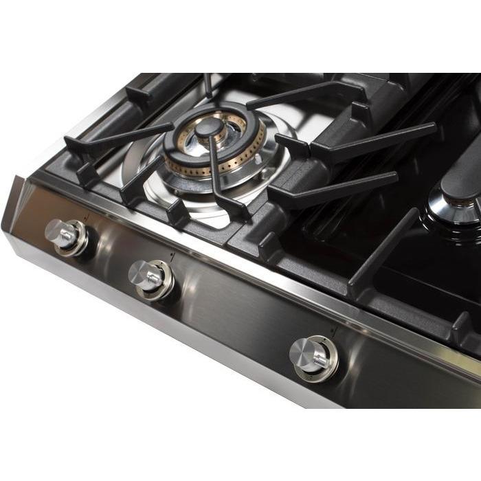ILVE 36 Inch Stainless Steel Natural Gas/Propane Cooktop UHP965FDI/UHP965FDILP