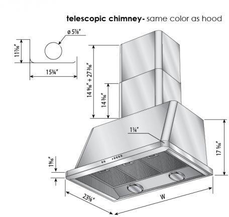 ILVE 36" Majestic Wall Mount Range Hood with 600 CFM Blower Antigrease Filter 2 Warming Lights Filter Light Indicator Autooff Function and 4 Fan Speeds (UAM90)