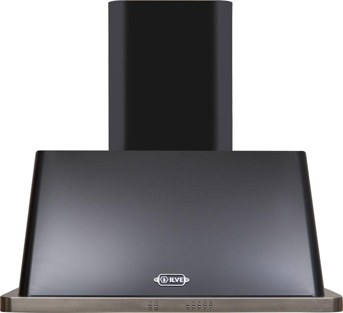 ILVE 36" Majestic Wall Mount Range Hood with 600 CFM Blower Antigrease Filter 2 Warming Lights Filter Light Indicator Autooff Function and 4 Fan Speeds (UAM90)