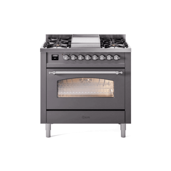ILVE 36" Nostalgie II Series Freestanding Single Oven Dual Fuel Range