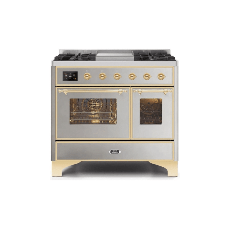 ILVE 40 Inch Majestic II Series Natural Gas/ Propane Gas Burner and Electric Oven with 6 Sealed Burners (UMD10FDNS3)