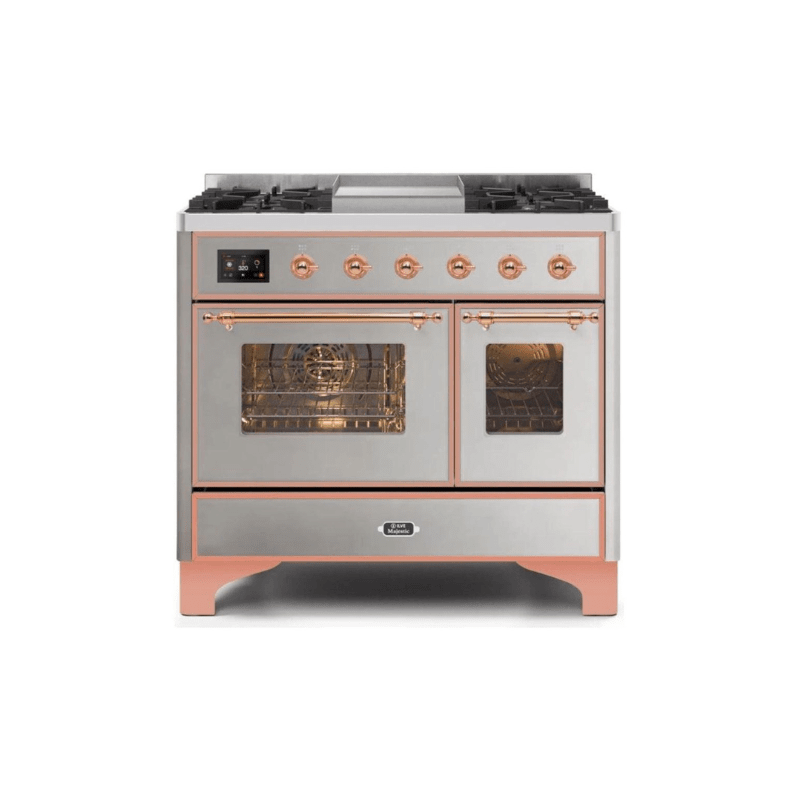ILVE 40 Inch Majestic II Series Natural Gas/ Propane Gas Burner and Electric Oven with 6 Sealed Burners (UMD10FDNS3)