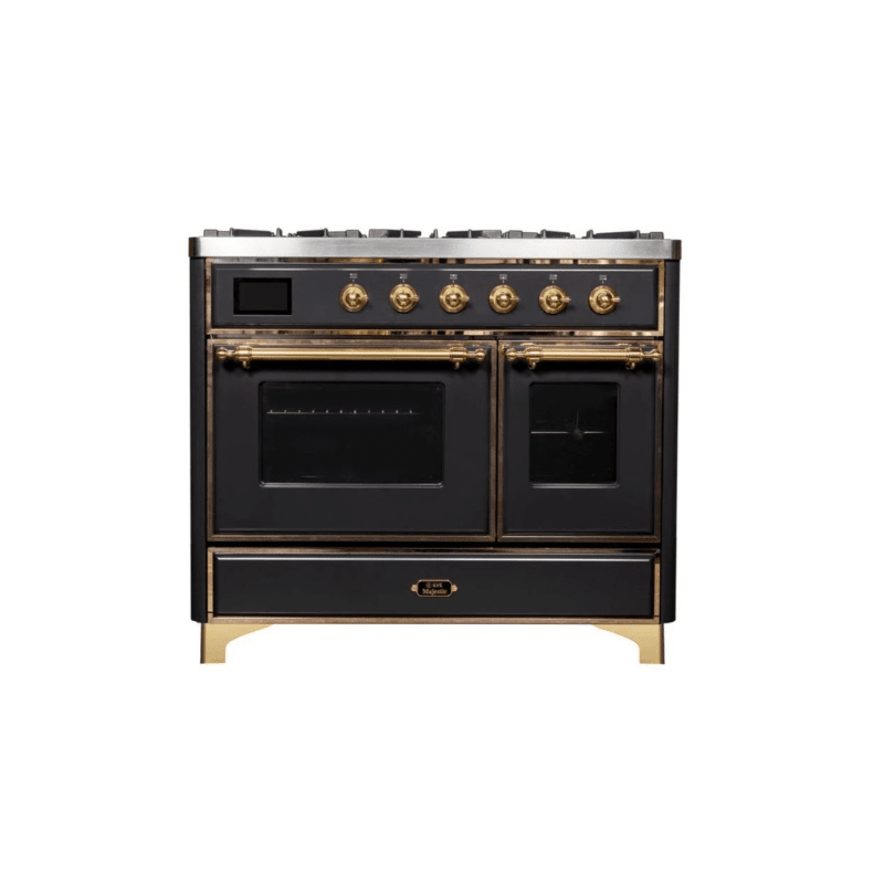 ILVE 40 Inch Majestic II Series Natural Gas/ Propane Gas Burner and Electric Oven with 6 Sealed Burners (UMD10FDNS3)