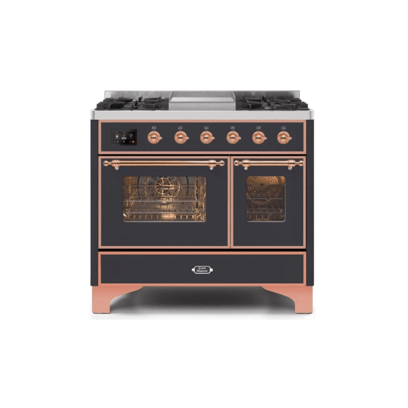ILVE 40 Inch Majestic II Series Natural Gas/ Propane Gas Burner and Electric Oven with 6 Sealed Burners (UMD10FDNS3)