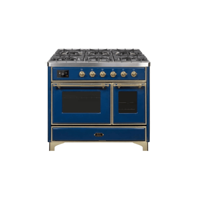 ILVE 40 Inch Majestic II Series Natural Gas/ Propane Gas Burner and Electric Oven with 6 Sealed Burners (UMD10FDNS3)