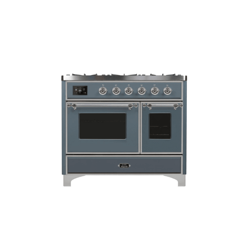 ILVE 40 Inch Majestic II Series Natural Gas/ Propane Gas Burner and Electric Oven with 6 Sealed Burners (UMD10FDNS3)