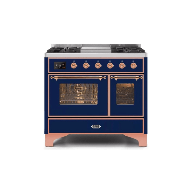 ILVE 40 Inch Majestic II Series Natural Gas/ Propane Gas Burner and Electric Oven with 6 Sealed Burners (UMD10FDNS3)