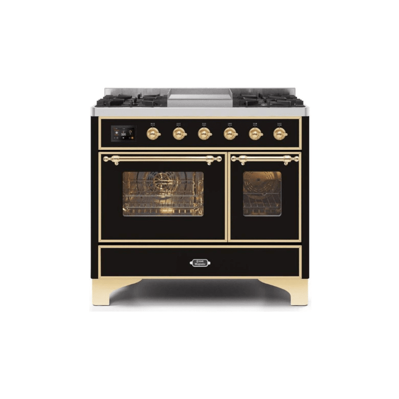 ILVE 40 Inch Majestic II Series Natural Gas/ Propane Gas Burner and Electric Oven with 6 Sealed Burners (UMD10FDNS3)