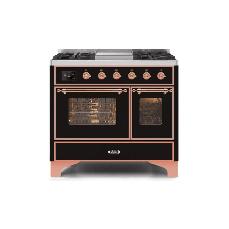 ILVE 40 Inch Majestic II Series Natural Gas/ Propane Gas Burner and Electric Oven with 6 Sealed Burners (UMD10FDNS3)